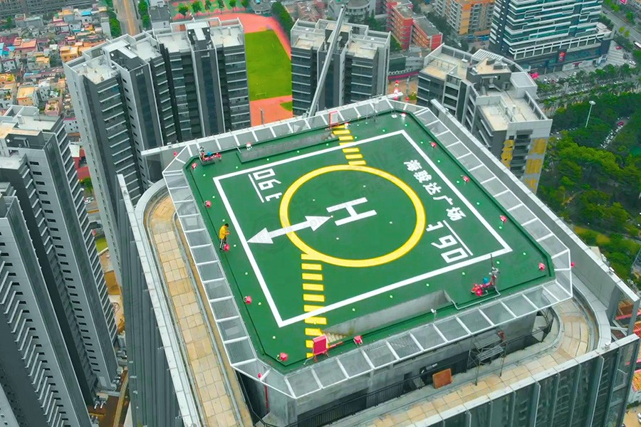 廣東省佛山市首個商務(wù)直升機停機坪：海駿達(dá)廣場 屋頂停機坪